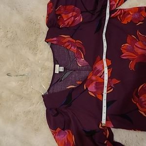Blouse, floral,long baloon sleeves, size S